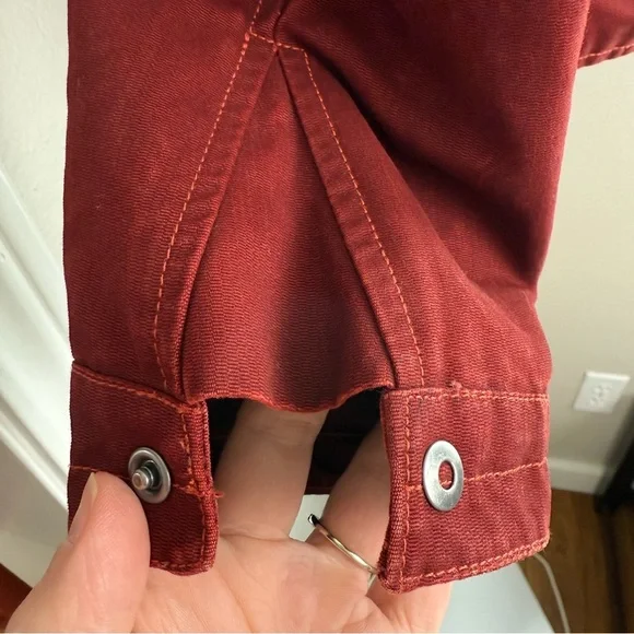 Kuhl Burr Red Patina Dye Moto Jacket Size Small - Picture 14 of 16